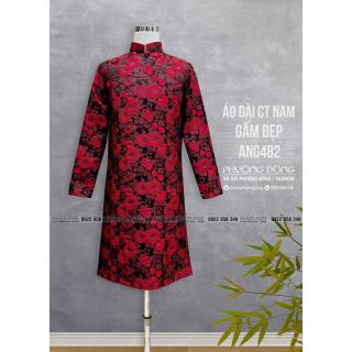 Áo Dài Cách Tân Nam Gấm ANG482